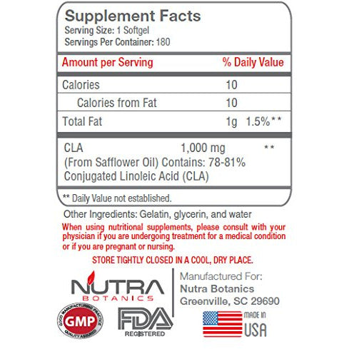 CLA 1000mg 180 softgels